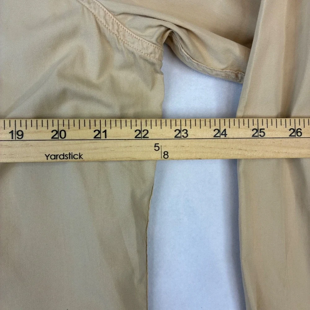 Polo Ralph Lauren Shirt Mens L Tan Khaki Featherweight Twill Epaulette Safari